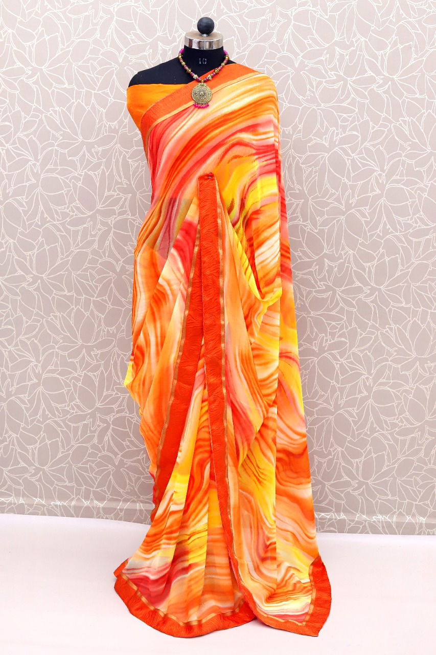 Niharika Print 13 Fancy Designer Casual Wear Georgette Saree Collection
